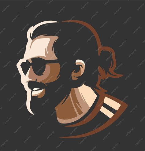 Premium Vector | Beard logo