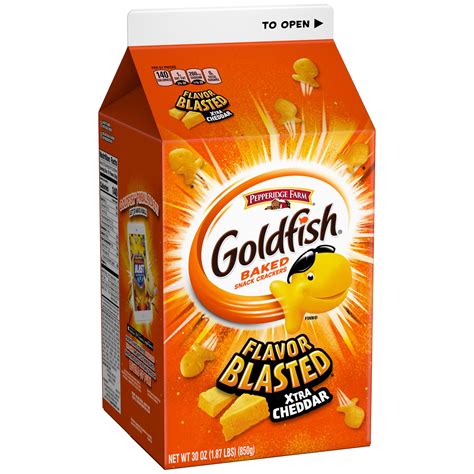 Pepperidge Farm Goldfish Flavor Blasted Xtra Cheddar Crackers, 30 oz. Carton - Walmart.com ...