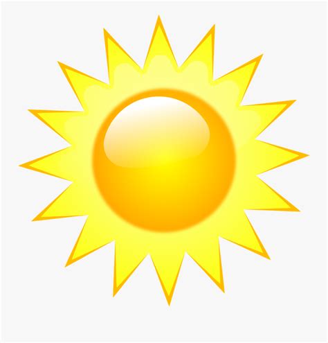 Transparent Sun Vector Png - Weather Forecast Symbols Sunny , Free Transparent Clipart - ClipartKey