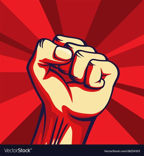 Vintage style freedom poster raised fist Vector Image