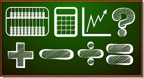 Math symbols on blackboard 300172 Vector Art at Vecteezy