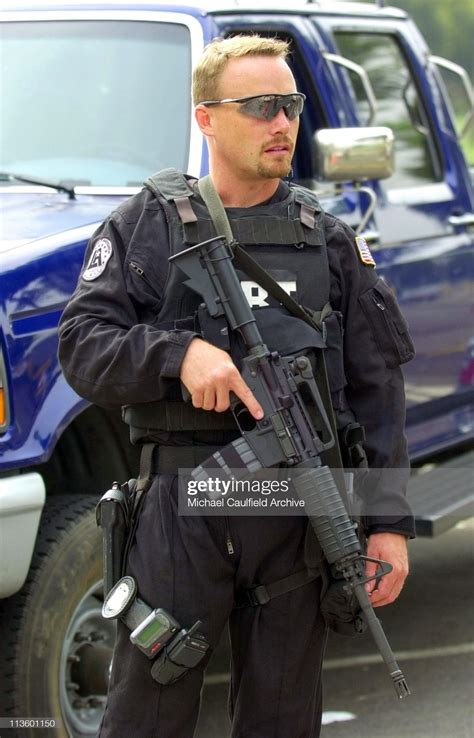 FBI Agent on Patrol at the Los Angeles Federal Building on September 11 ...