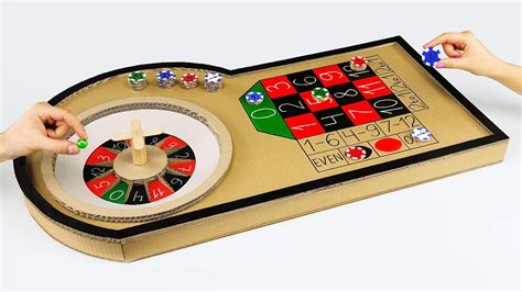 How to Make Mini Casino Roulette Game from Cardboard at Home - YouTube