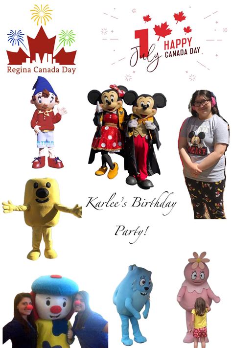 Karlee’s Birthday Party list. 1. JoJo from JoJo’s Circus mascot costume 2. Wow wow Wubbzy mascot ...