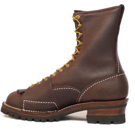 New Wesco Highliner 9710100 Men’s Work Boots Brown Leather Lineman 100 Vibram Sole 10" height ...