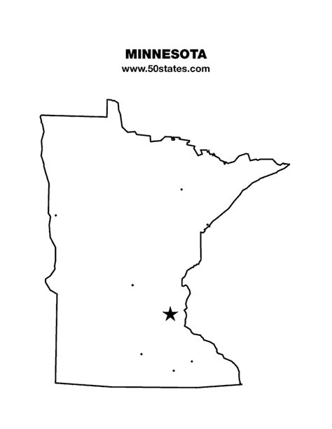 Blank Map Of Minnesota - Agatha LaVerne