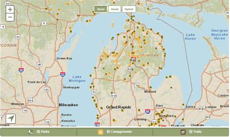 Michigan State Parks Map | Michigan Map