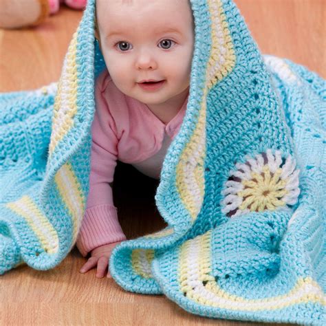 Red Heart Big Hexagon Crochet Baby Blanket | Yarnspirations