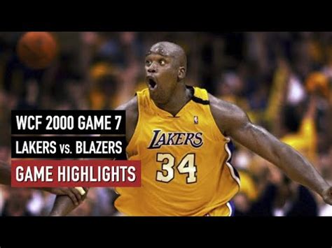 NBA Playoffs 2000. Portland Trail Blazers vs LA Lakers Game 7 ...