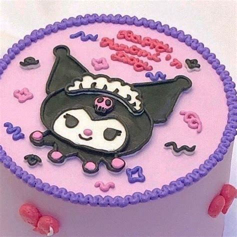 ִ ֹ ꒰ kuromi cake ꒱ ֶ֪ ׄ en 2022 | Tortas bonitas, Pastel de hello kitty, Pasteles divertidos