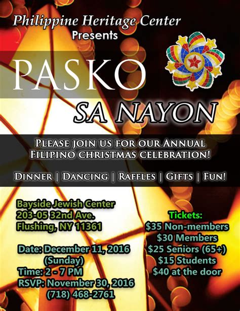 Pasko Sa Nayon 2016 – Philippine Heritage Center Inc.