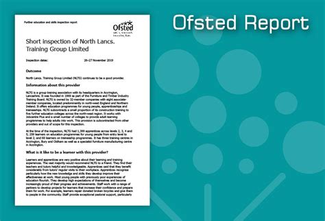 Ofsted Report 2023 - North Lancs Training Group