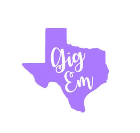 Texas A&M Gig Em Decal - Etsy