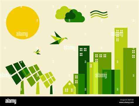 Eco city illustration hi-res stock photography and images - Alamy