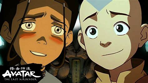 Aang and Katara Kiss in the Cave of Two Lovers 💕⛰ | Avatar | The last ...