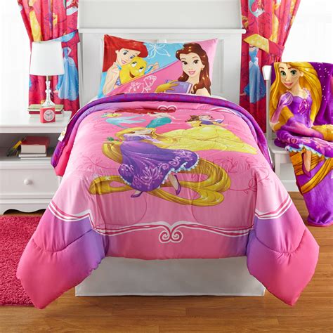 Disney Princess Bedazzling Princess Reversible Twin/Full Bedding ...