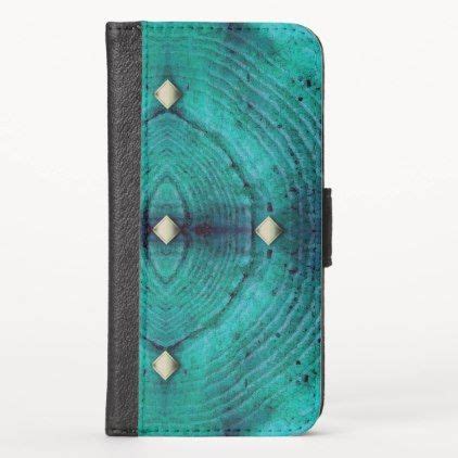 Studded Abstract Pattern in Aqua Blues iPhone Wallet Case | Zazzle.com | Iphone wallet case ...