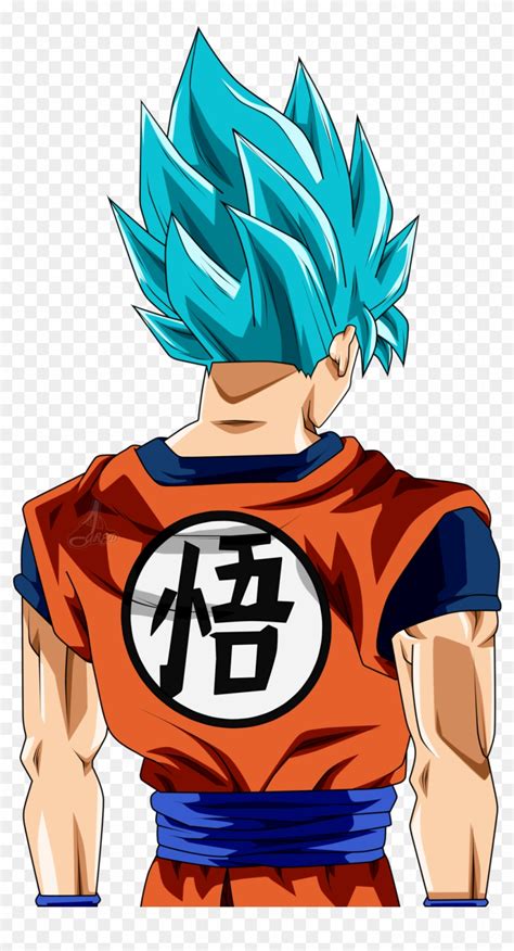 Super Saiyan Hair Png - Goku Ssj Blue De Espaldas, Transparent Png ...