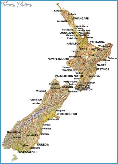 Gisborne New Zealand Map - TravelsFinders.Com