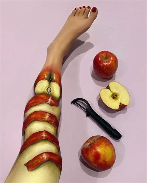 Makeup Artist Creates Body Paint Illusion of Food on Skin