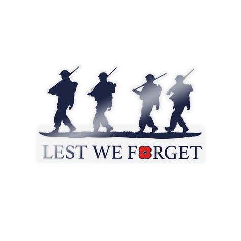 Poppyscotland Lest We Forget Soldiers Car Sticker