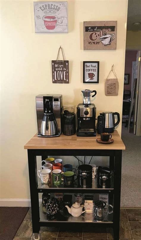 Wake Up to a Well-Styled Coffee Station | Coffee bar home, Diy coffee bar, Coffee bars in kitchen