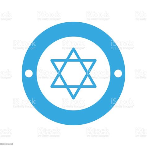 Blue Star Of David Traditional Design Star Icon Vector Illustration ...