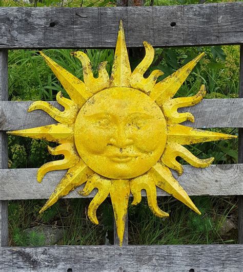 Garden Decor Metal Sun Wall Art Outdoor Wall Art Metal Sun - Etsy