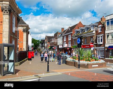 Shopping street in Stafford, Staffordshire, England UK Stock Photo - Alamy