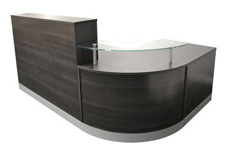 Anthracite L Shaped Reception Counter | New Office Reception Desks