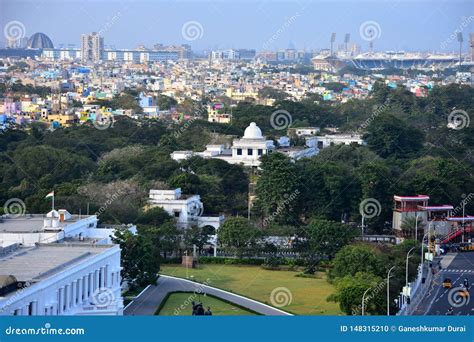 Chennai City Skyline View from the Marina Lighthouse Editorial Image ...