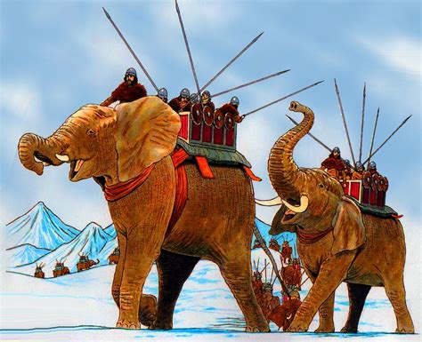 Carthaginian war elephants crossing the Alps Ancient Carthage, War Elephant, Punic Wars, Ancient ...