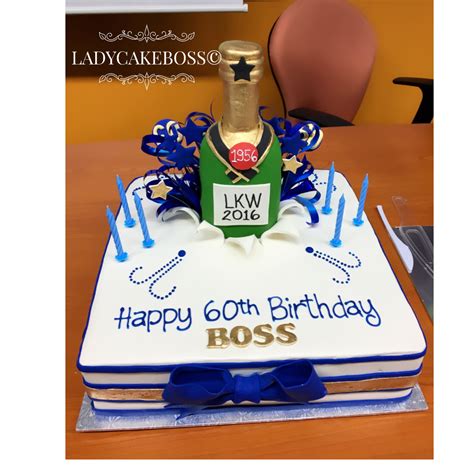 Customized Happy Birthday Boss Cake, Food & Drinks, Baked Goods on Carousell