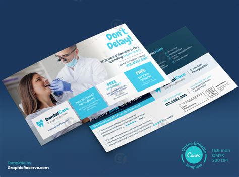 Dental Direct Mail EDDM Postcard (Canva Template) - Graphic Reserve Flex Spending, Direct Mail ...