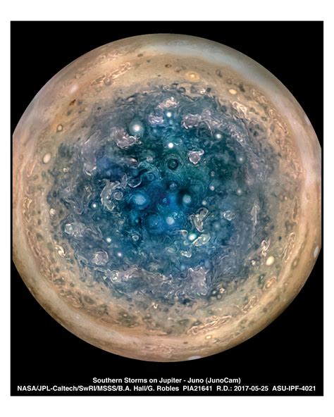 Majestic View of Jupiter's South Pole