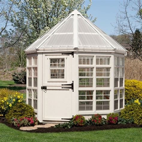 Little Cottage 8 x 8 ft. Octagon Greenhouse with Floor Kit | Home ...