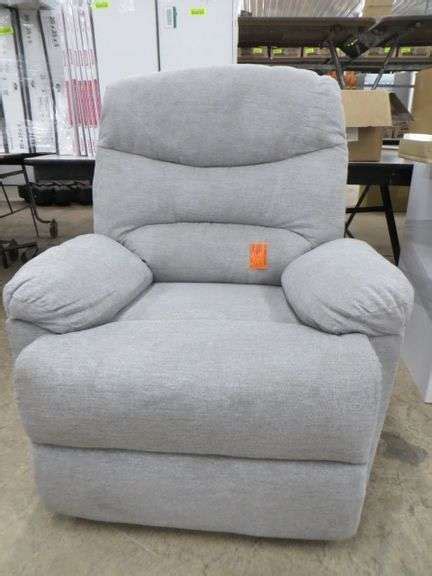 Grey Fabric Recliner - Lambrecht Auction, Inc.