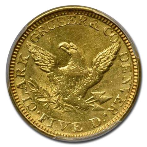 Buy 1861 $5 Liberty Gold Half Eagle Clark Gruber MS-61 PCGS | APMEX