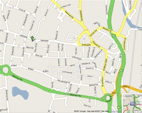 Chesterfield Map - United Kingdom