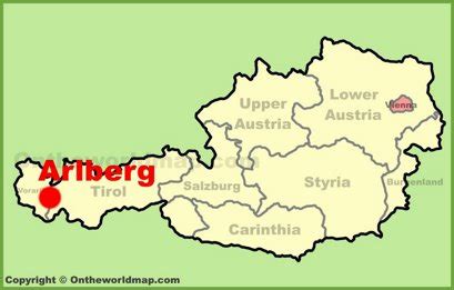 Arlberg Map | Austria | Detailed Maps of Arlberg