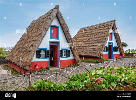 typical Santana houses, Madeira, Portugal, Europe Stock Photo - Alamy