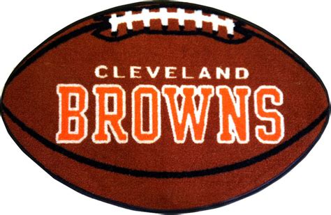 NFL Cleveland Browns Football Accent Shaped Rug modern-rugs