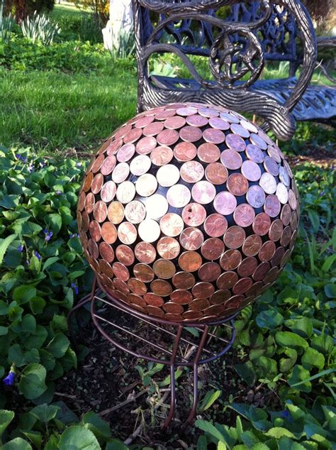 Penny bowling ball lawn art | The garden fairy's turf | Pinterest