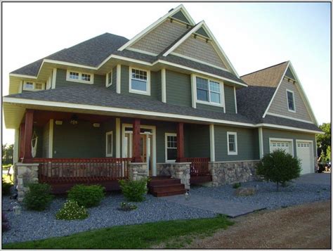 Dark Green Exterior House Color Ideas Painting Best Home Dark Green Exterior… | Craftsman home ...