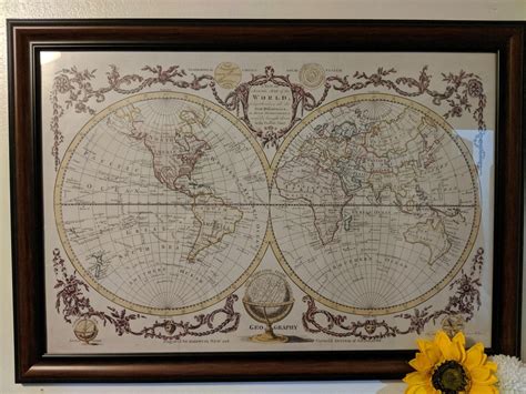 Vintage World Map Poster Print - Etsy