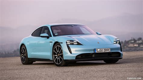 Porsche Taycan 4S | 2020MY (Color: Frozen Blue Metallic) | Front Three ...