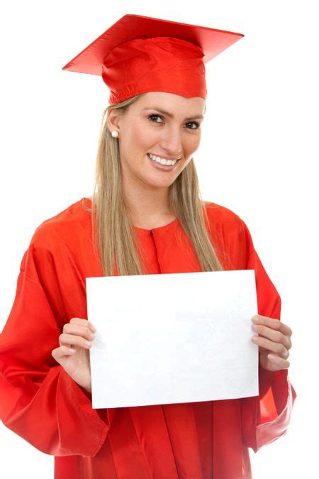 Graduation student isolated over a white background | Freestock photos