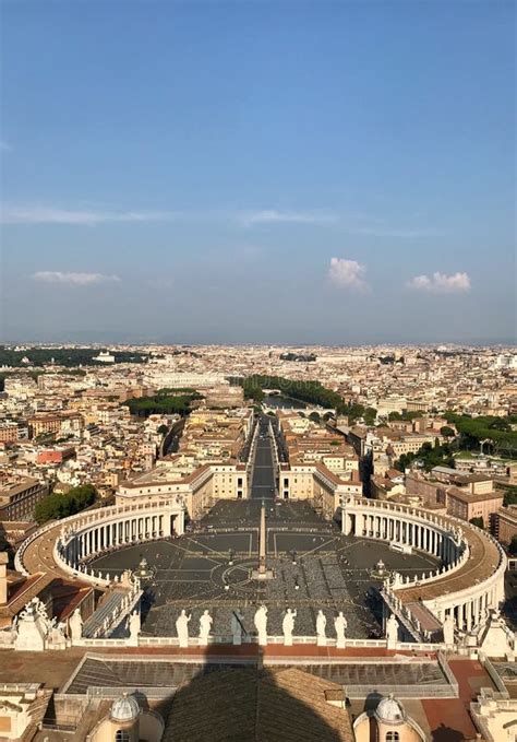 Piazza San Pietro Dome Air View Stock Image - Image of tourism, pierre ...