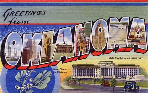 Greetings from Oklahoma - Large Letter Postcard | Postcard, Oklahoma, Travel postcard