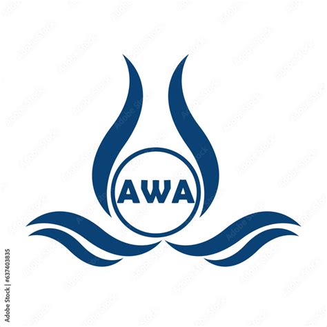 AWA letter logo design with white background in illustrator, AWA ...